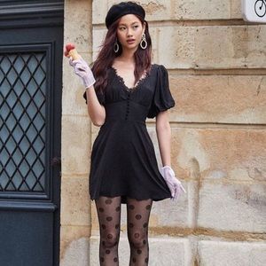 For Love and Lemons Atlanta Minidress Black